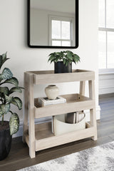 Warmstead Furniture - Ashley Furniture - Blariden Shelf Accent Table - Shelf Accent Table / Light Tan - A4000368