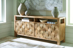Warmstead Furniture - Ashley Furniture - Hudwick Accent Cabinet - Accent Cabinet / Natural Brown - A4000672