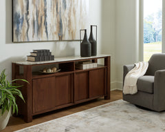 Warmstead Furniture - Ashley Furniture - Tobinville Accent Cabinet - Accent Cabinet / Dark Brown - A4000673
