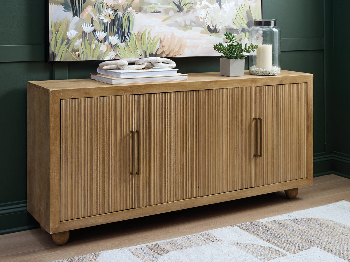 Warmstead Furniture - Ashley Furniture - Niam Accent Cabinet - Accent Cabinet / Light Antique Beige - A4000684