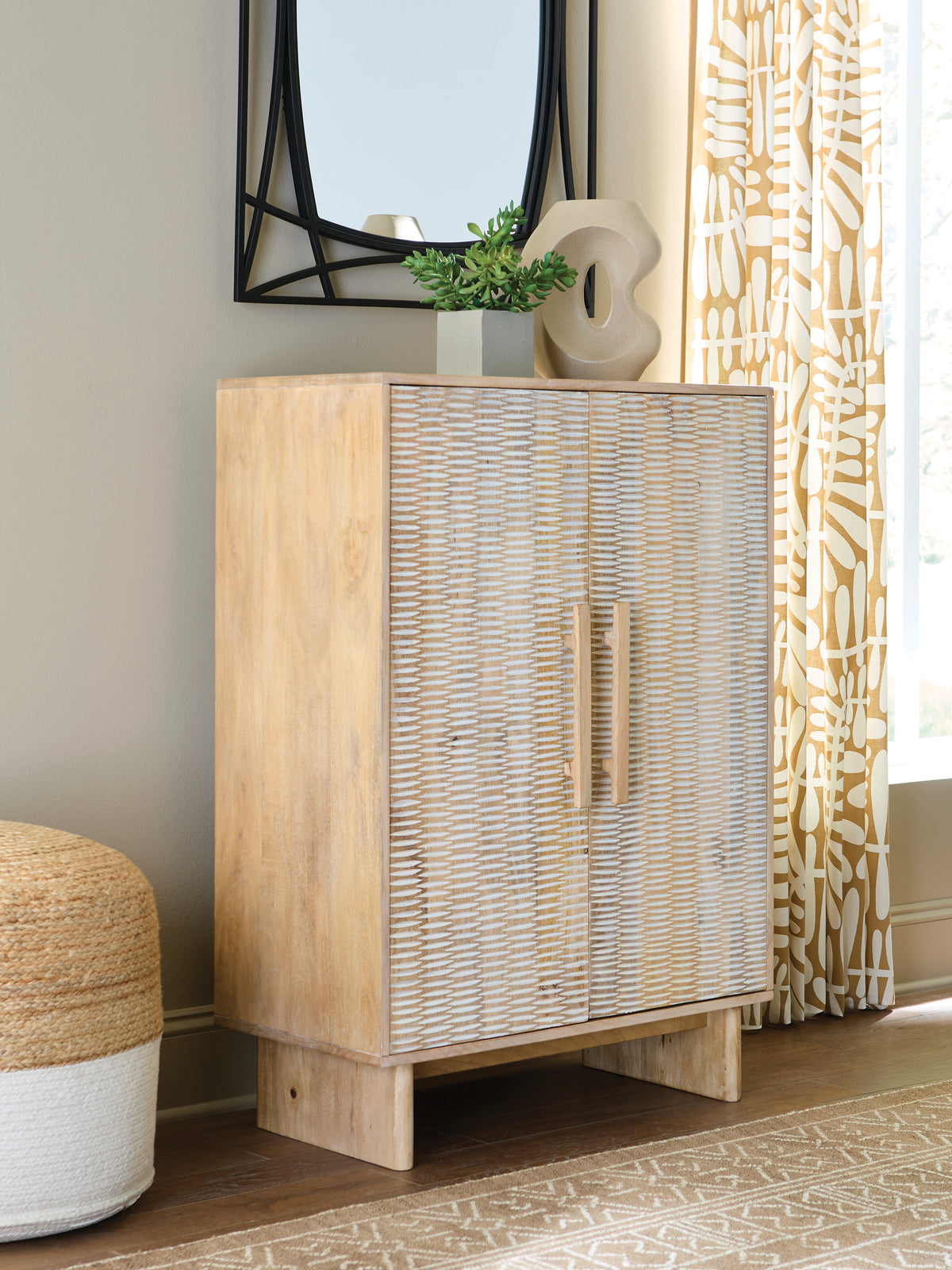 Warmstead Furniture - Ashley Furniture - Dallinbury Accent Cabinet - Accent Cabinet / Natural/White Wash - A4000696