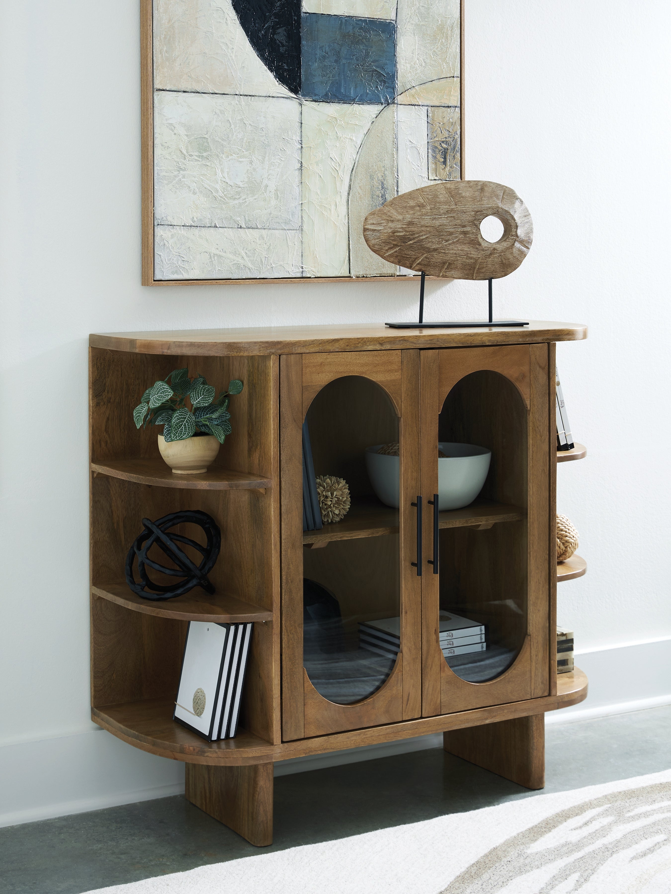 Warmstead Furniture - Ashley Furniture - Niall Accent Cabinet - Accent Cabinet / Light Brown - A4000707