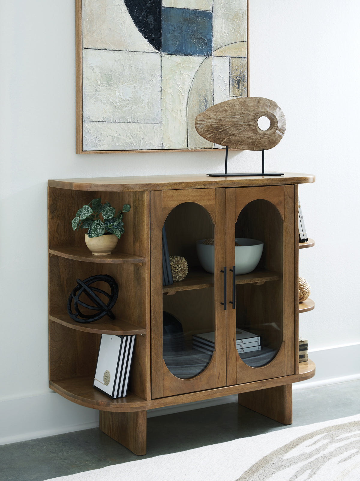 Warmstead Furniture - Ashley Furniture - Niall Accent Cabinet - Accent Cabinet / Light Brown - A4000707