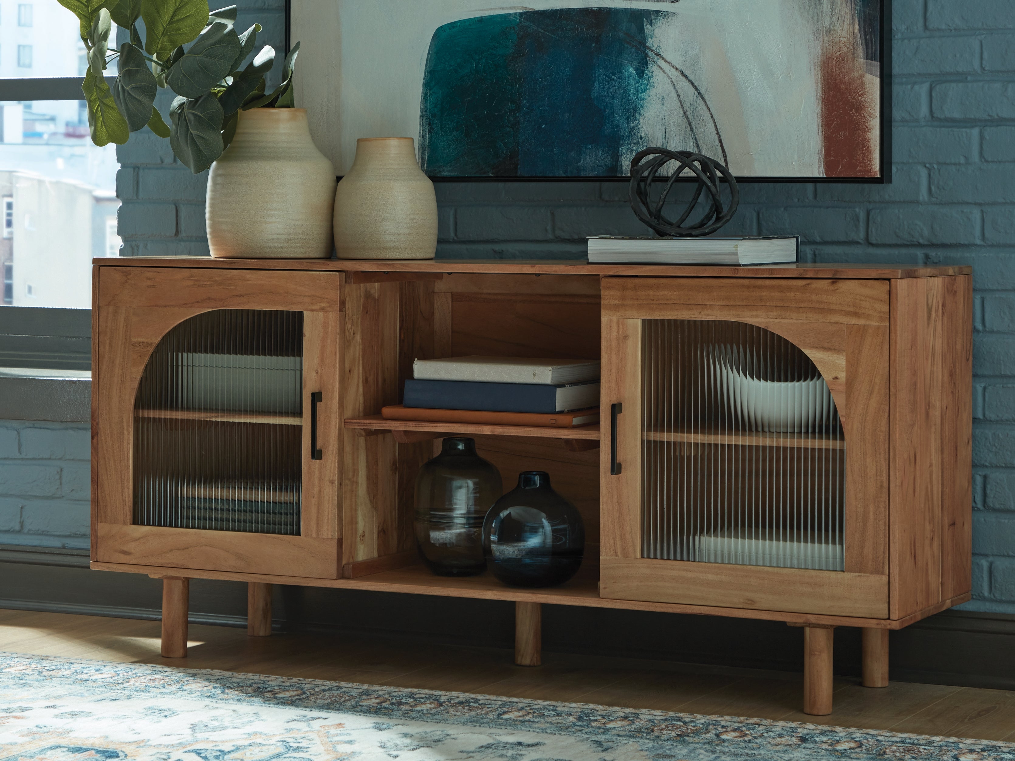 Warmstead Furniture - Ashley Furniture - Adway Accent Cabinet - Accent Cabinet / Natural Brown - A4000709
