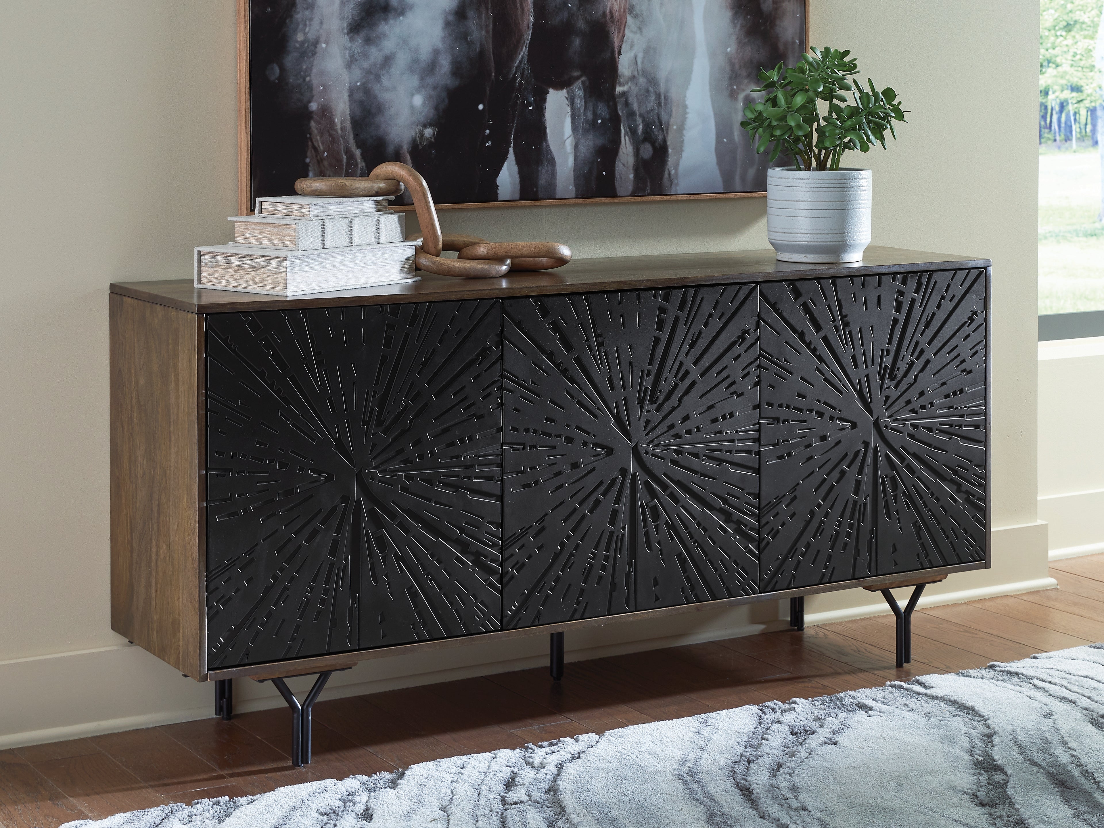 Warmstead Furniture - Ashley Furniture - Lavinmont Accent Cabinet - Accent Cabinet / Multi Brown - A4000710