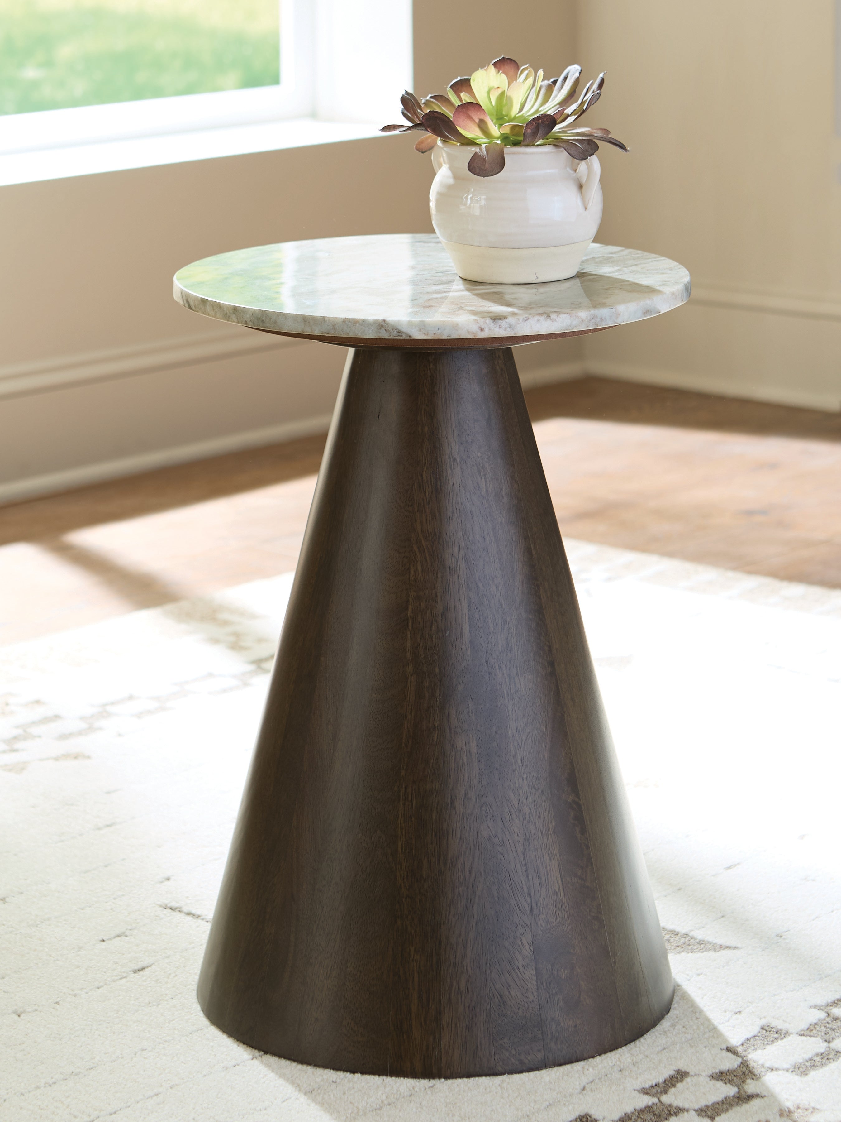 Warmstead Furniture - Ashley Furniture - Waltnor Accent Table - Accent Table / Gray/White/Brown - A4000720