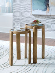 Warmstead Furniture - Ashley Furniture - Jossor Accent Table (Set of 2) - Accent Table Set (Set of 2) / Light Brown - A4000726