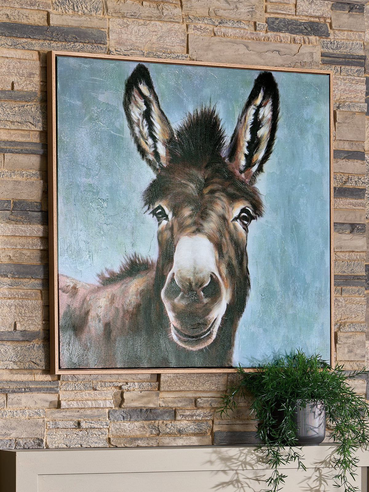 Warmstead Furniture - Ashley Furniture - Landerton Wall Decor - Wall Art / Brown/Blue/White - A8000488