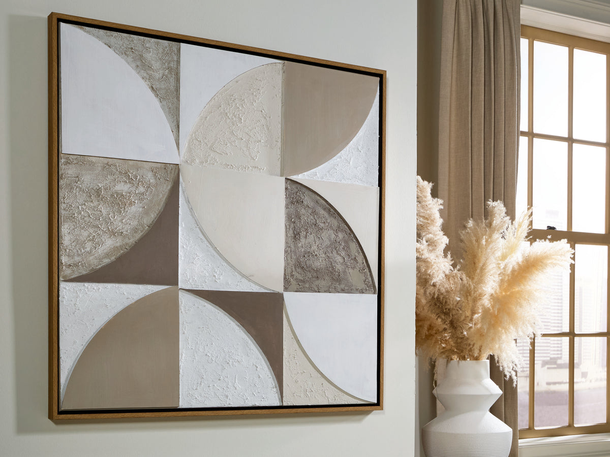 Warmstead Furniture - Ashley Furniture - Harelman Wall Decor - Wall Art / Tan/Taupe/White - A8000502