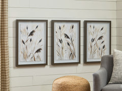 Warmstead Furniture - Ashley Furniture - Honslow Wall Decor - Wall Art Set (3/CN) / Brown/Black/White - A8000506