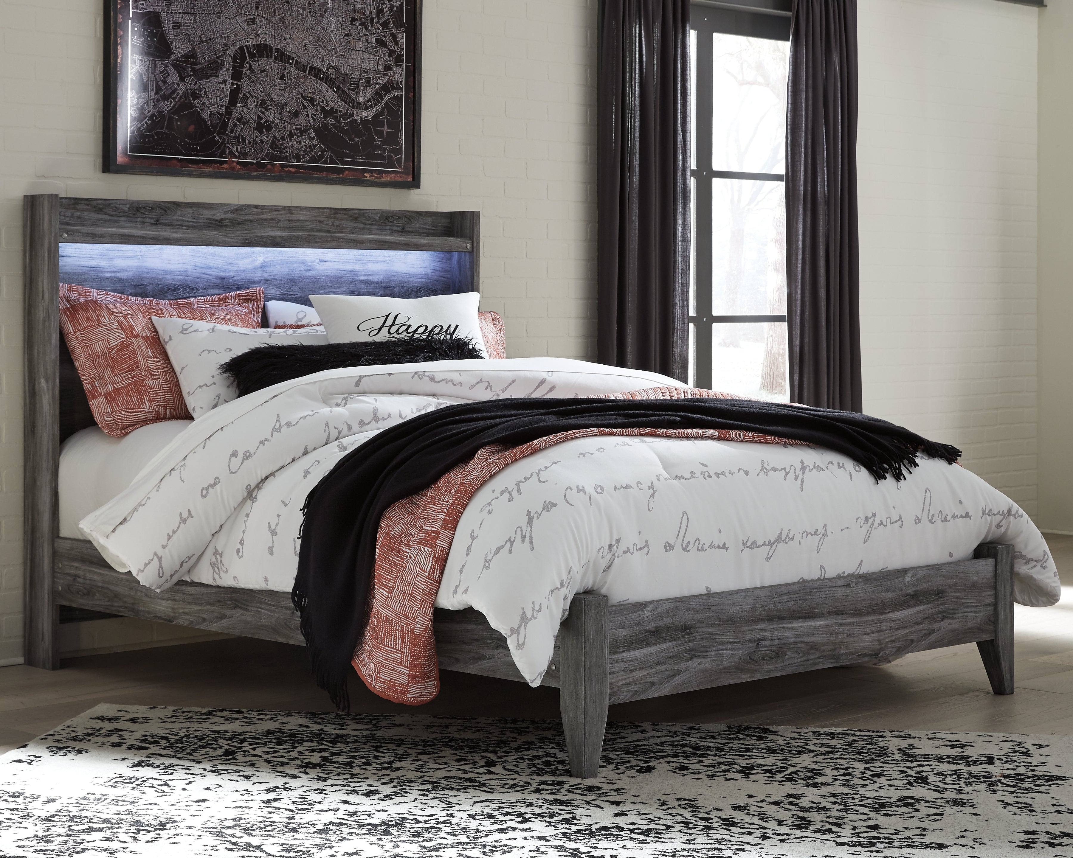 Warmstead Furniture - Ashley Furniture - Baystorm Bedroom - Queen Panel Bed / Gray - B221B2