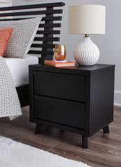 Warmstead Furniture - Ashley Furniture - Danziar Bedroom - Full Slat Panel Bed / Black - B1013B19