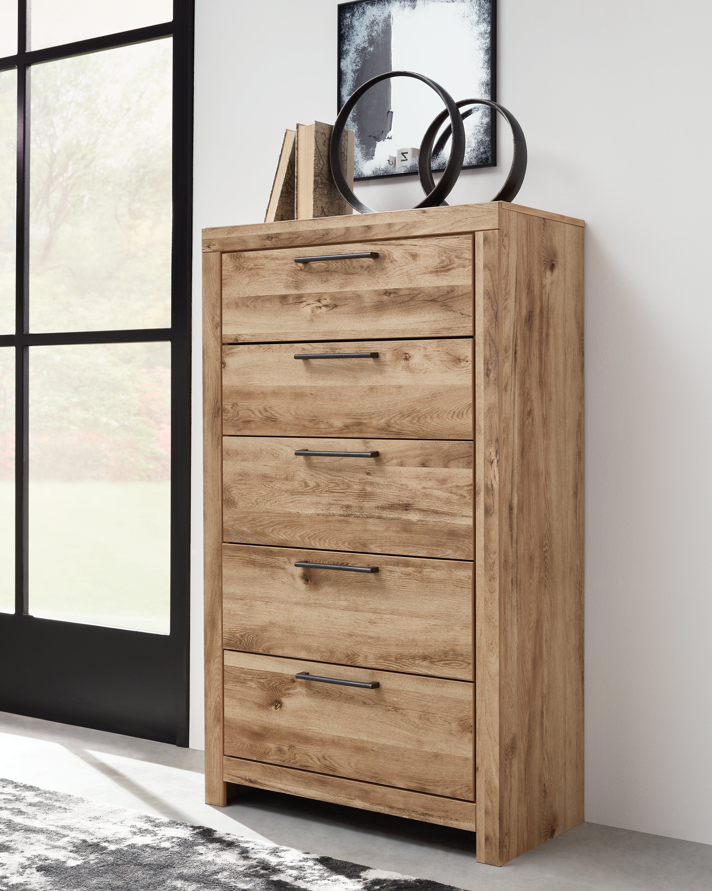 Warmstead Furniture - Ashley Furniture - Hyanna Bedroom - Five Drawer Chest / Tan Brown - B1050-46