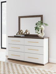 Warmstead Furniture - Ashley Furniture - Kendanport Bedroom - Queen Upholstered Bed / White/Brown - PCB1108B7