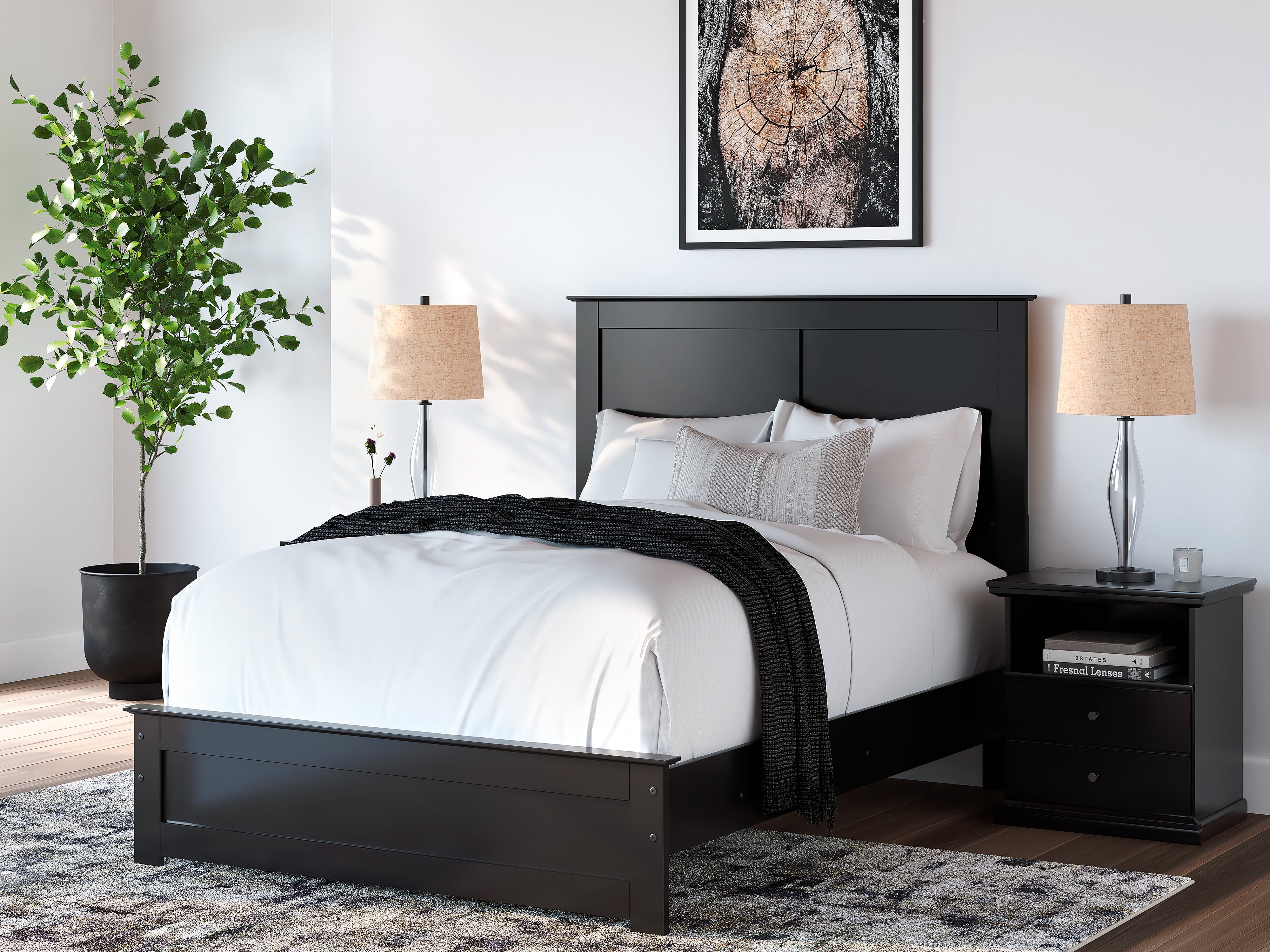 Warmstead Furniture - Ashley Furniture - Maribel Bedroom - Full Panel Bed / Black - B138B52