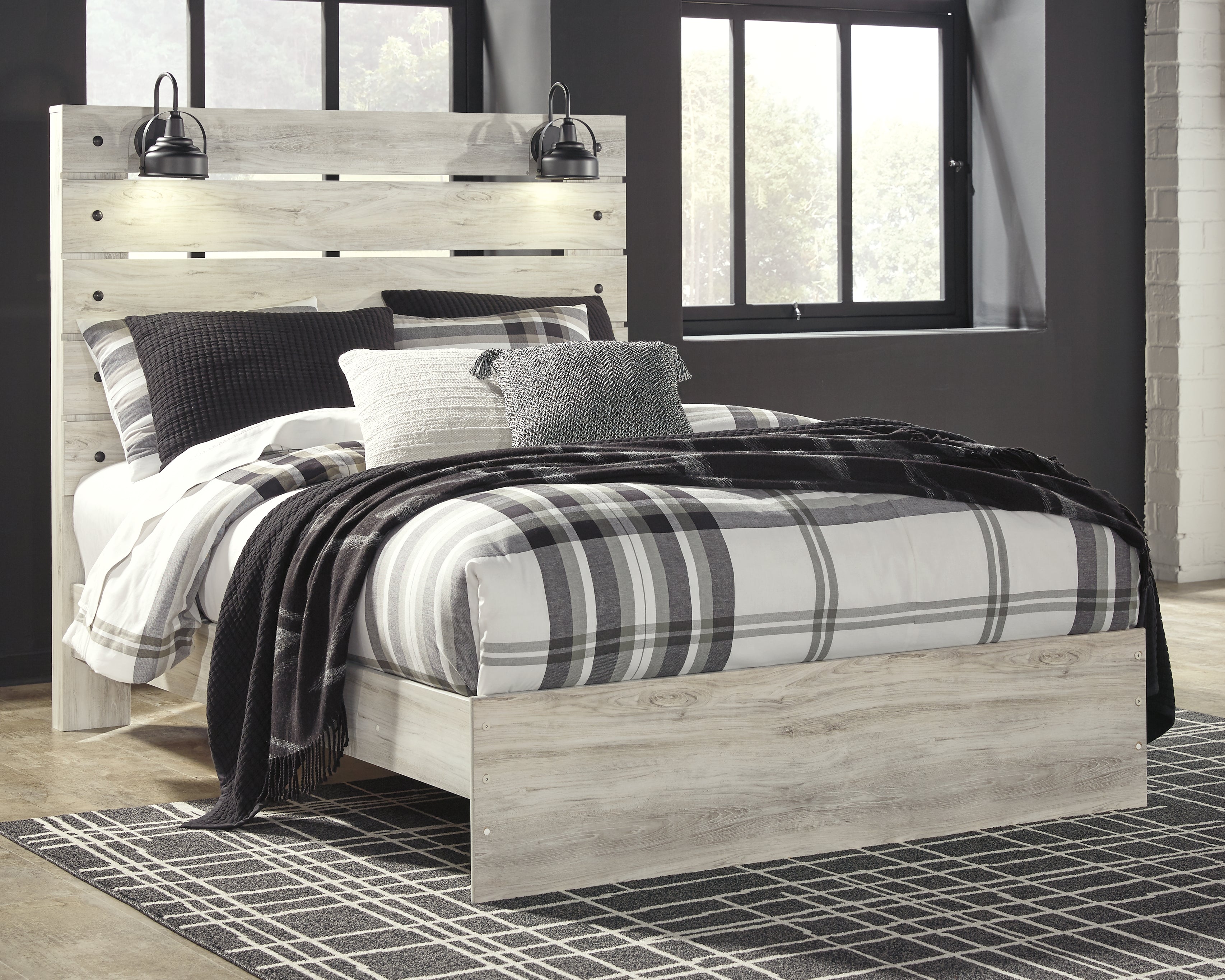 Warmstead Furniture - Ashley Furniture - Cambeck Bedroom - Queen Panel Bed / Whitewash - B192B4