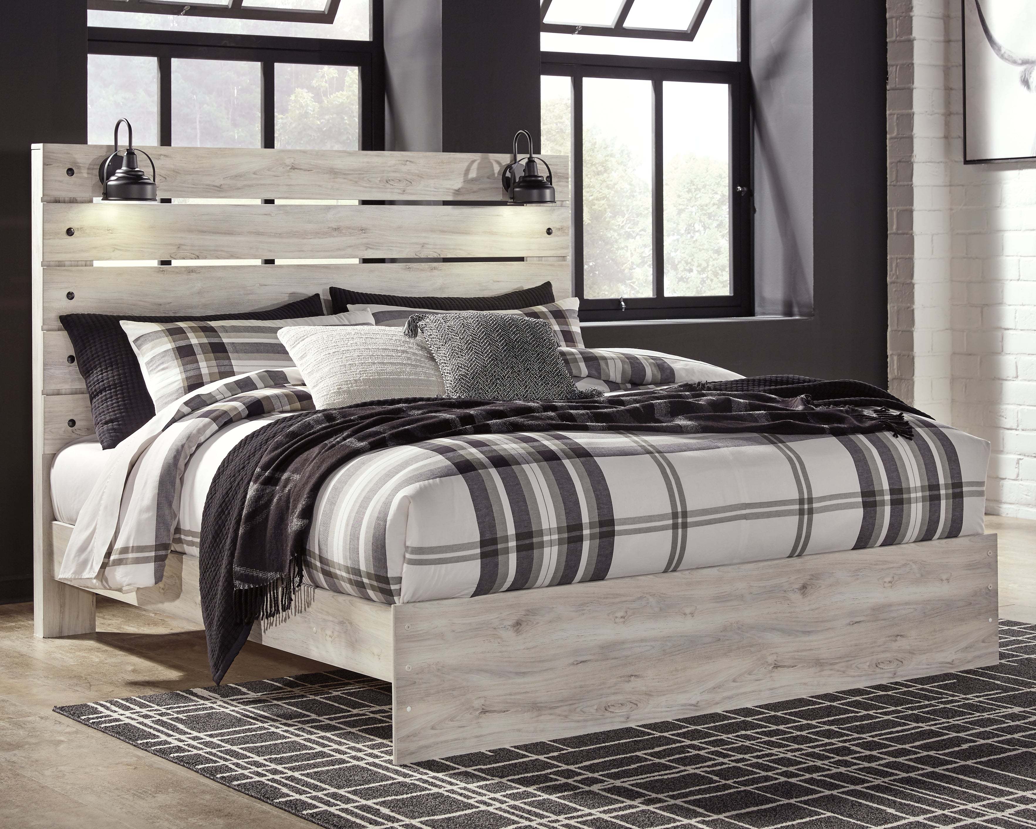 Warmstead Furniture - Ashley Furniture - Cambeck Bedroom - King Panel Bed / Whitewash - B192B28