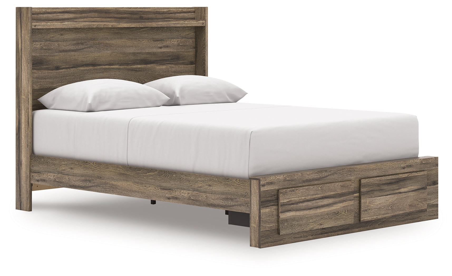 Warmstead Furniture - Ashley Furniture - Elbrim Bedroom - Queen Panel Storage Bed / Brown - PCB2005B4