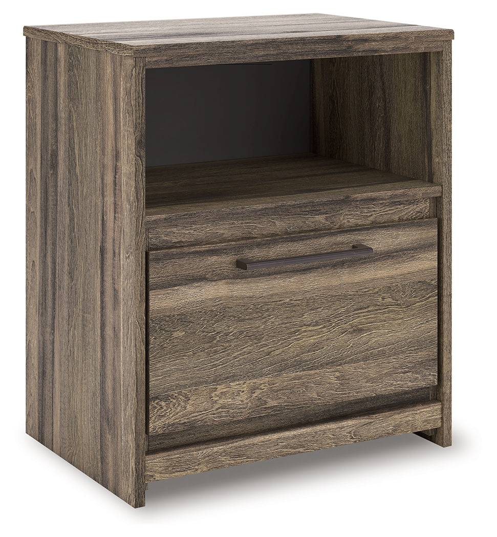Warmstead Furniture - Ashley Furniture - Elbrim Bedroom - One Drawer Night Stand / Brown - PCB2005-91