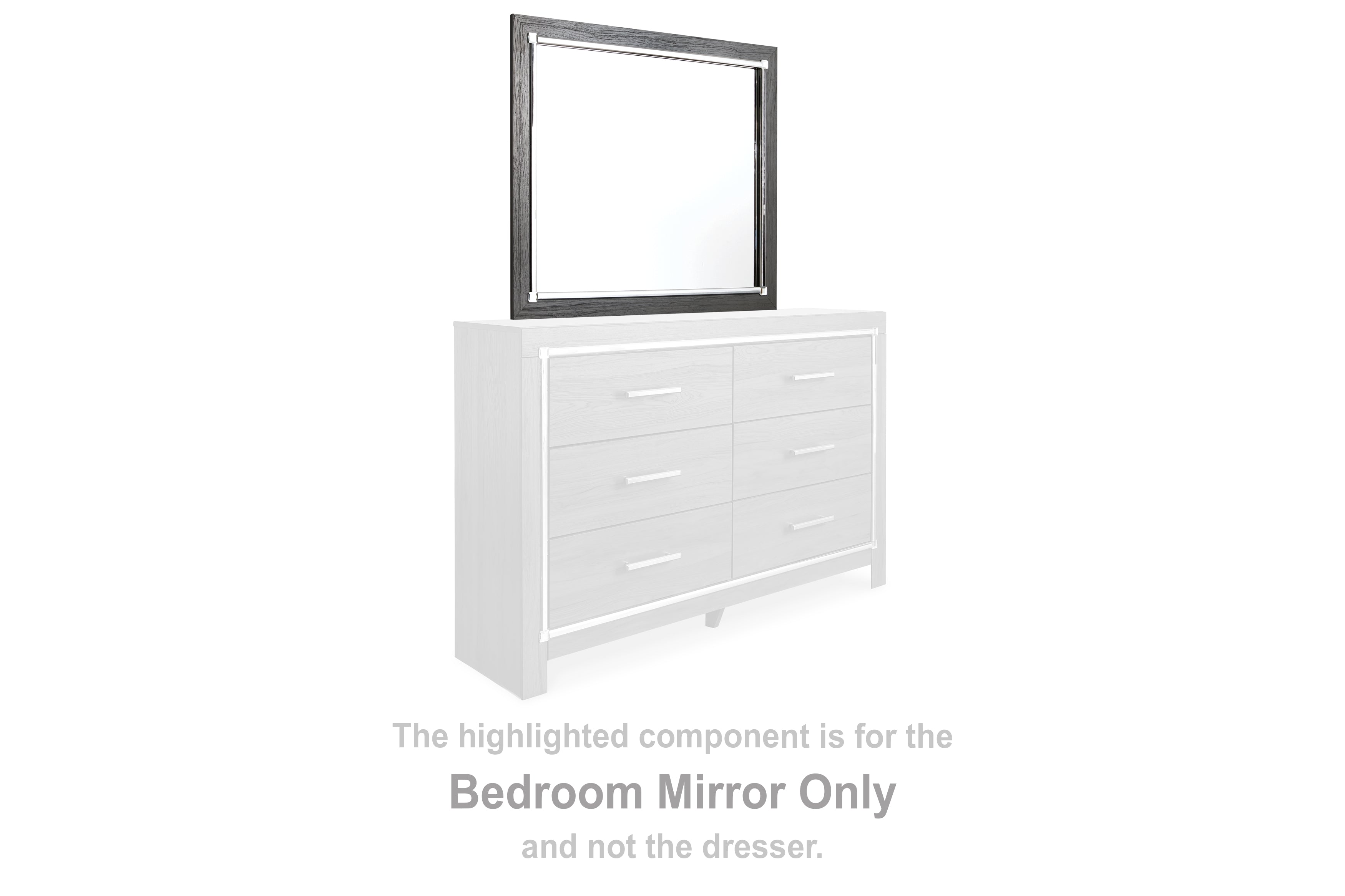 Warmstead Furniture - Ashley Furniture - Lodanna Bedroom - Bedroom Mirror / Gray - B214-36