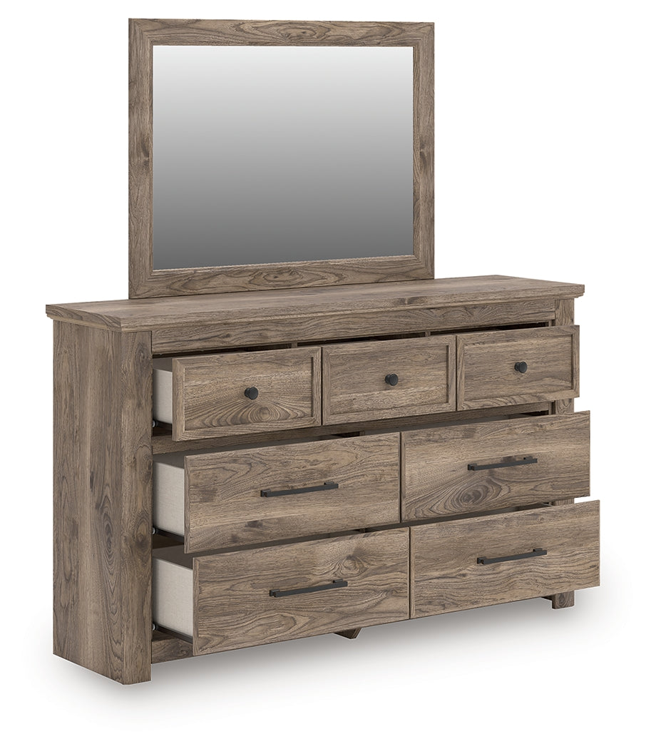 Warmstead Furniture - Ashley Furniture - Rusticott Bedroom - Dresser and Mirror / Brown - PCB2260B1