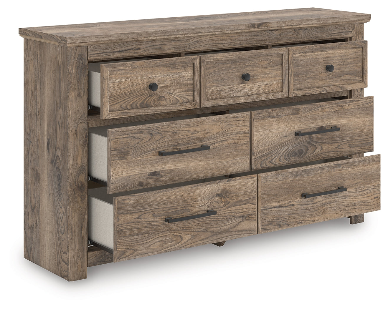 Warmstead Furniture - Ashley Furniture - Rusticott Bedroom - Seven Drawer Dresser / Brown - PCB2260-31