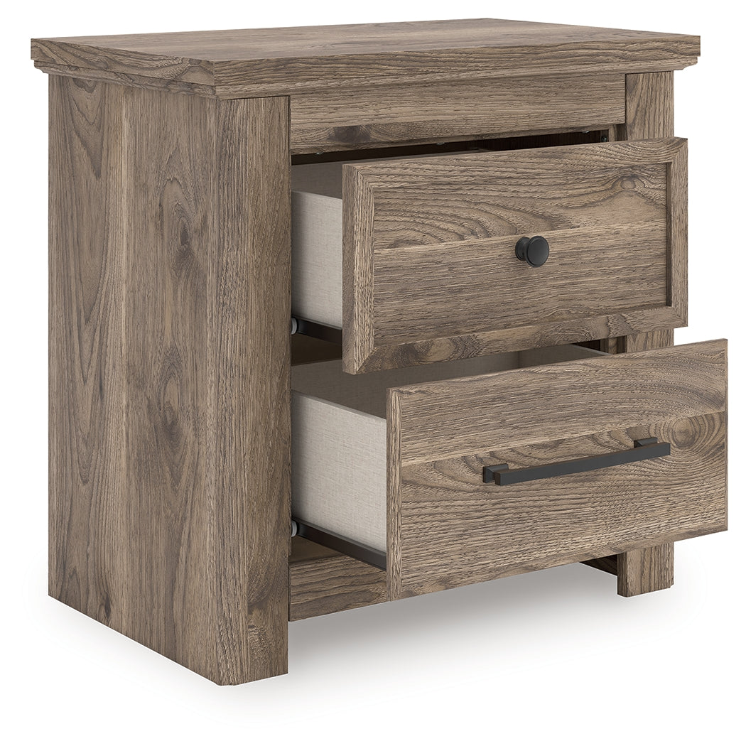 Warmstead Furniture - Ashley Furniture - Rusticott Bedroom - Two Drawer Night Stand / Brown - PCB2260-92
