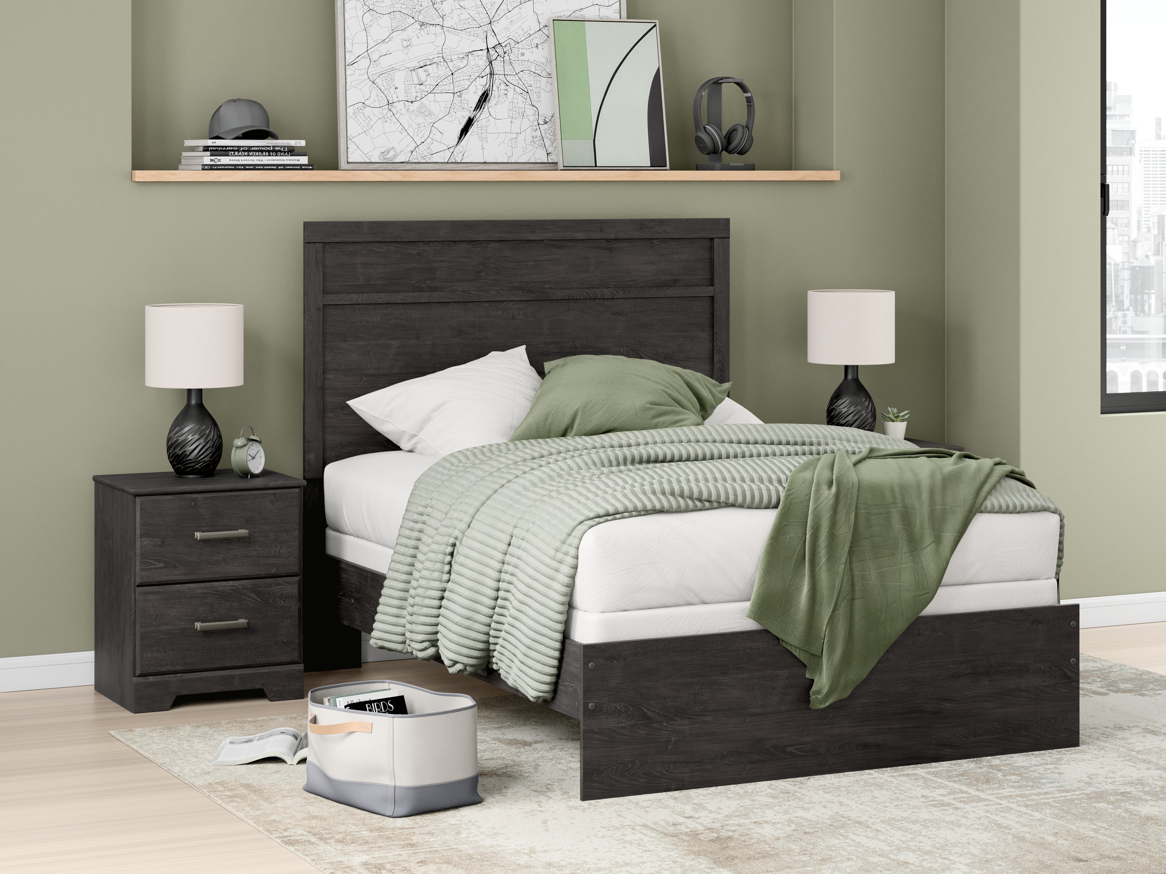 Warmstead Furniture - Ashley Furniture - Belachime Bedroom - Full Panel Bed / Charcoal - B2589B5