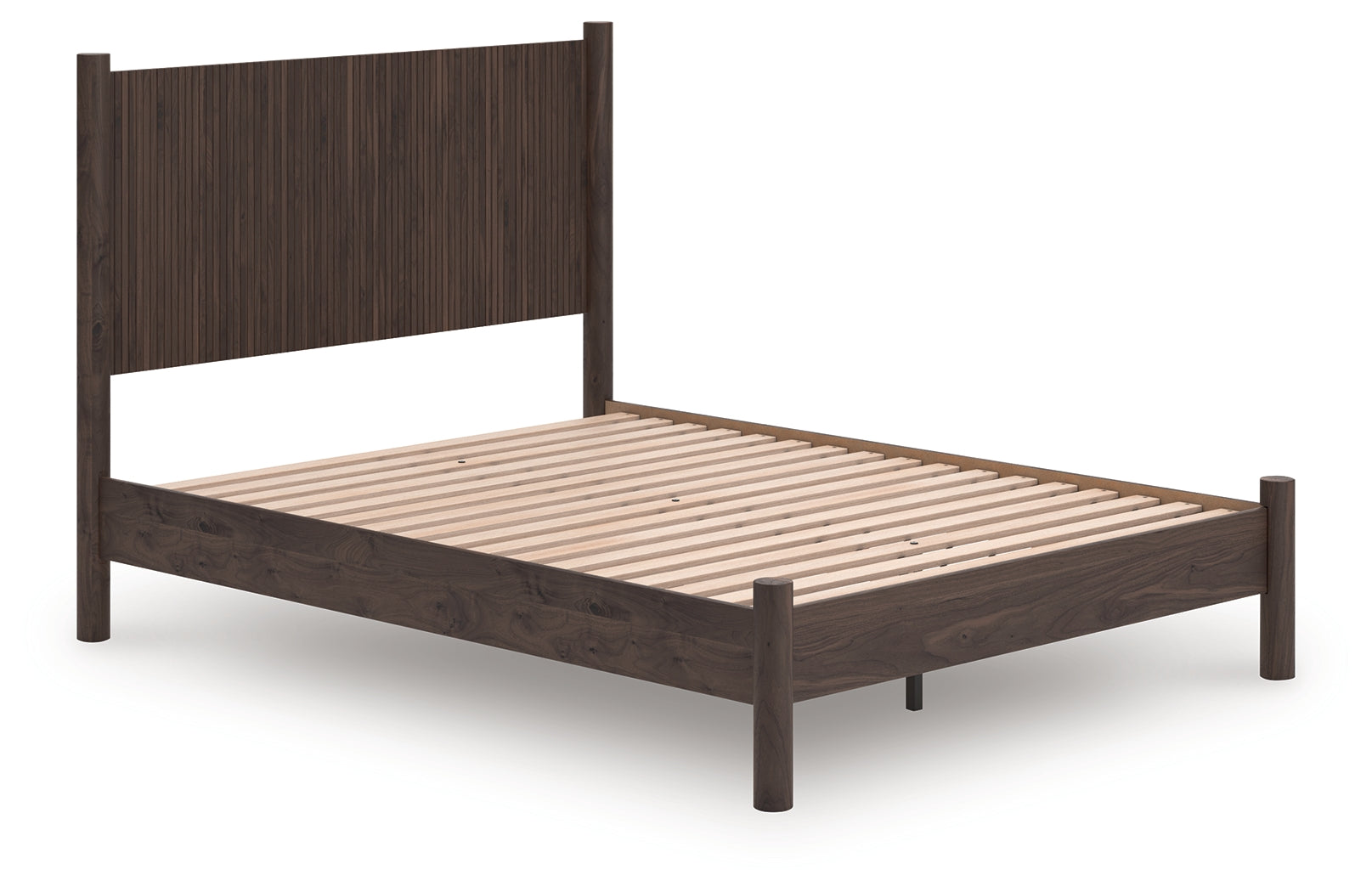 Warmstead Furniture - Ashley Furniture - Pamytta Bedroom - Queen Panel Platform Bed / Brown - PCB2614B6