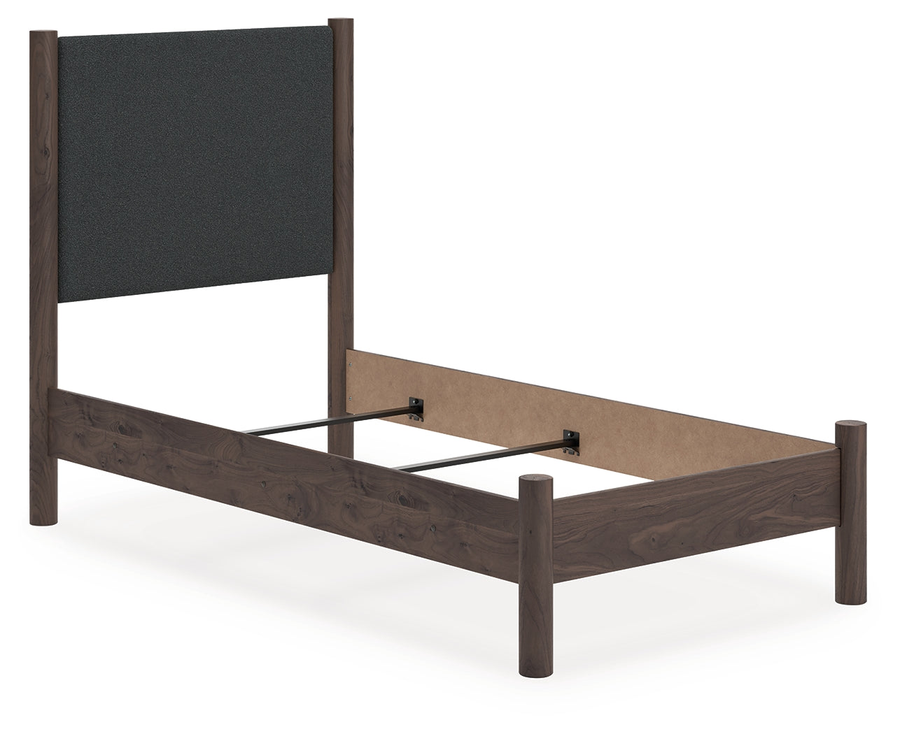 Warmstead Furniture - Ashley Furniture - Pamytta Bedroom - Twin Upholstered Panel Bed / Brown - PCB2614B20