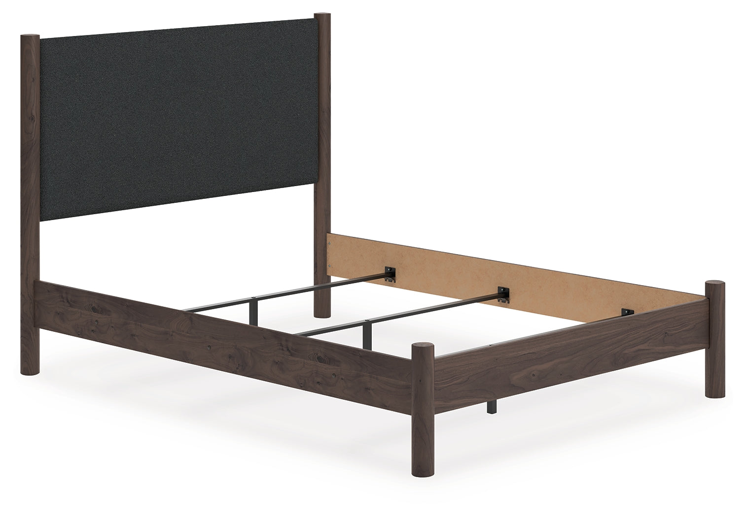 Warmstead Furniture - Ashley Furniture - Pamytta Bedroom - Queen Upholstered Panel Bed / Brown - PCB2614B24