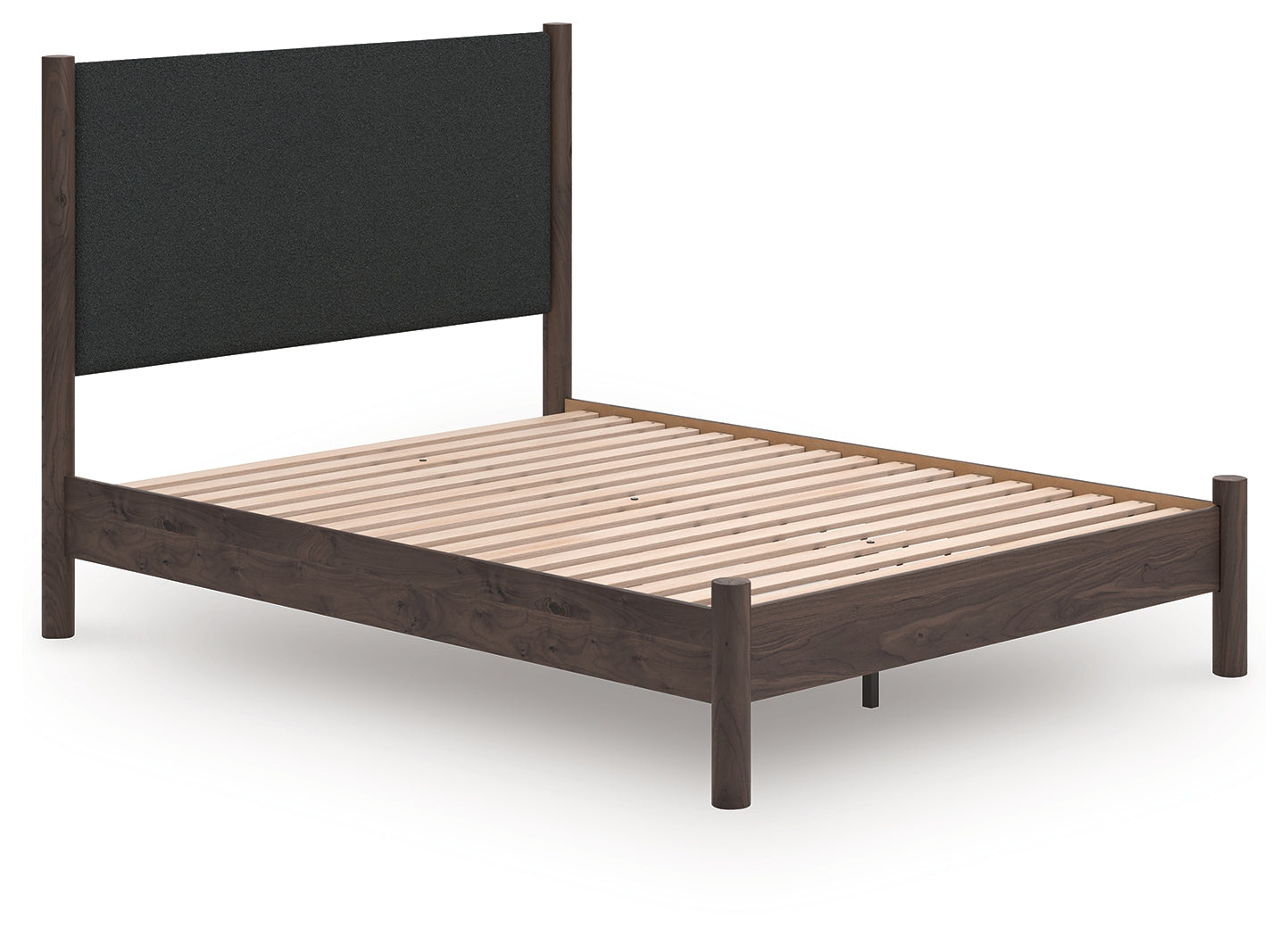 Warmstead Furniture - Ashley Furniture - Pamytta Bedroom - Queen Upholstered Panel Platform Bed / Brown - PCB2614B12