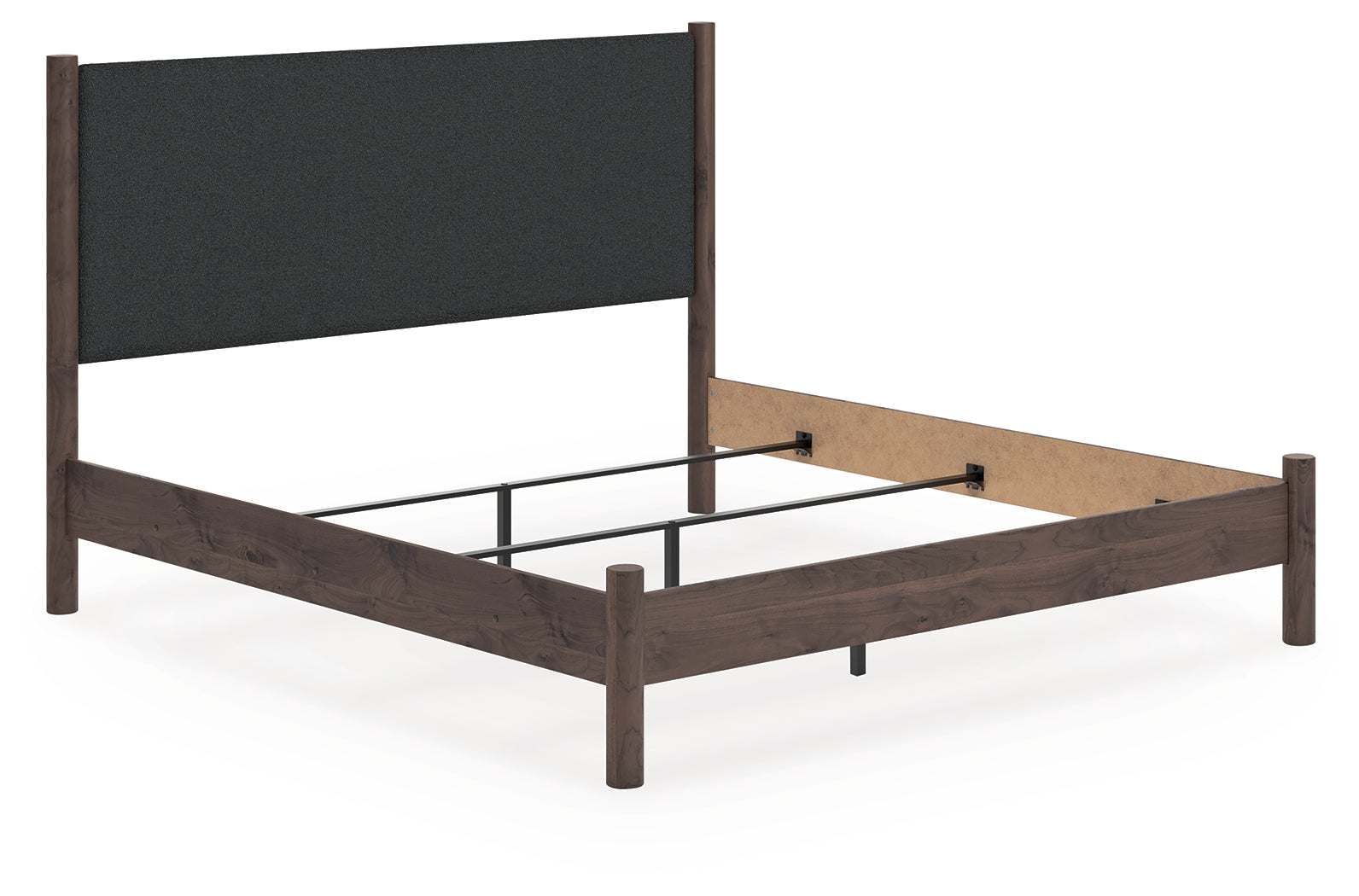Warmstead Furniture - Ashley Furniture - Pamytta Bedroom - King Upholstered Panel Bed / Brown - PCB2614B29