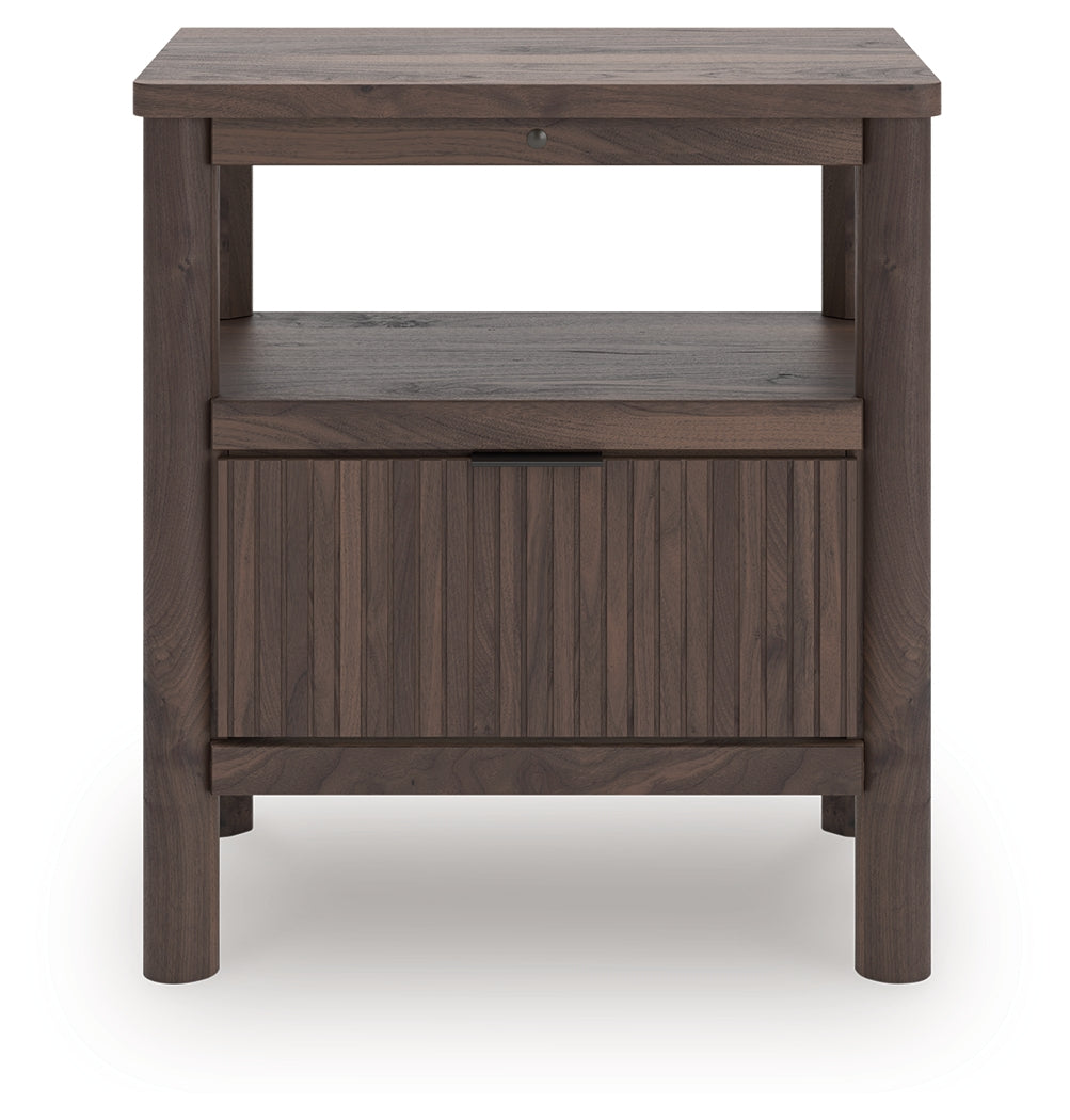 Warmstead Furniture - Ashley Furniture - Pamytta Bedroom - One Drawer Night Stand / Brown - PCB2614-91