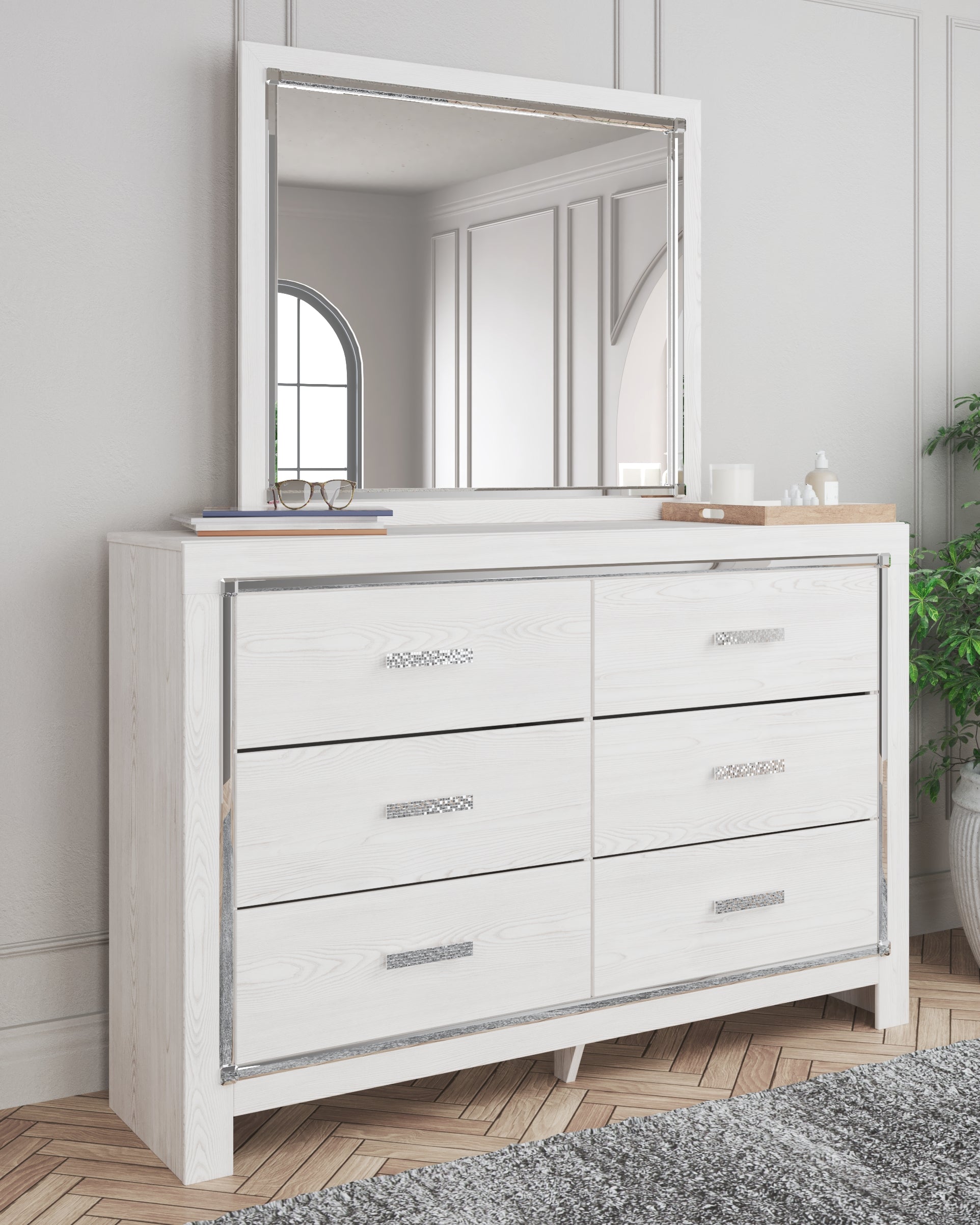 Warmstead Furniture - Ashley Furniture - Altyra Bedroom - Dresser and Mirror / White - B2640B1