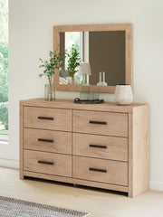 Warmstead Furniture - Ashley Furniture - Sanginlane Bedroom - King Panel Bed / Tan - B3787B8