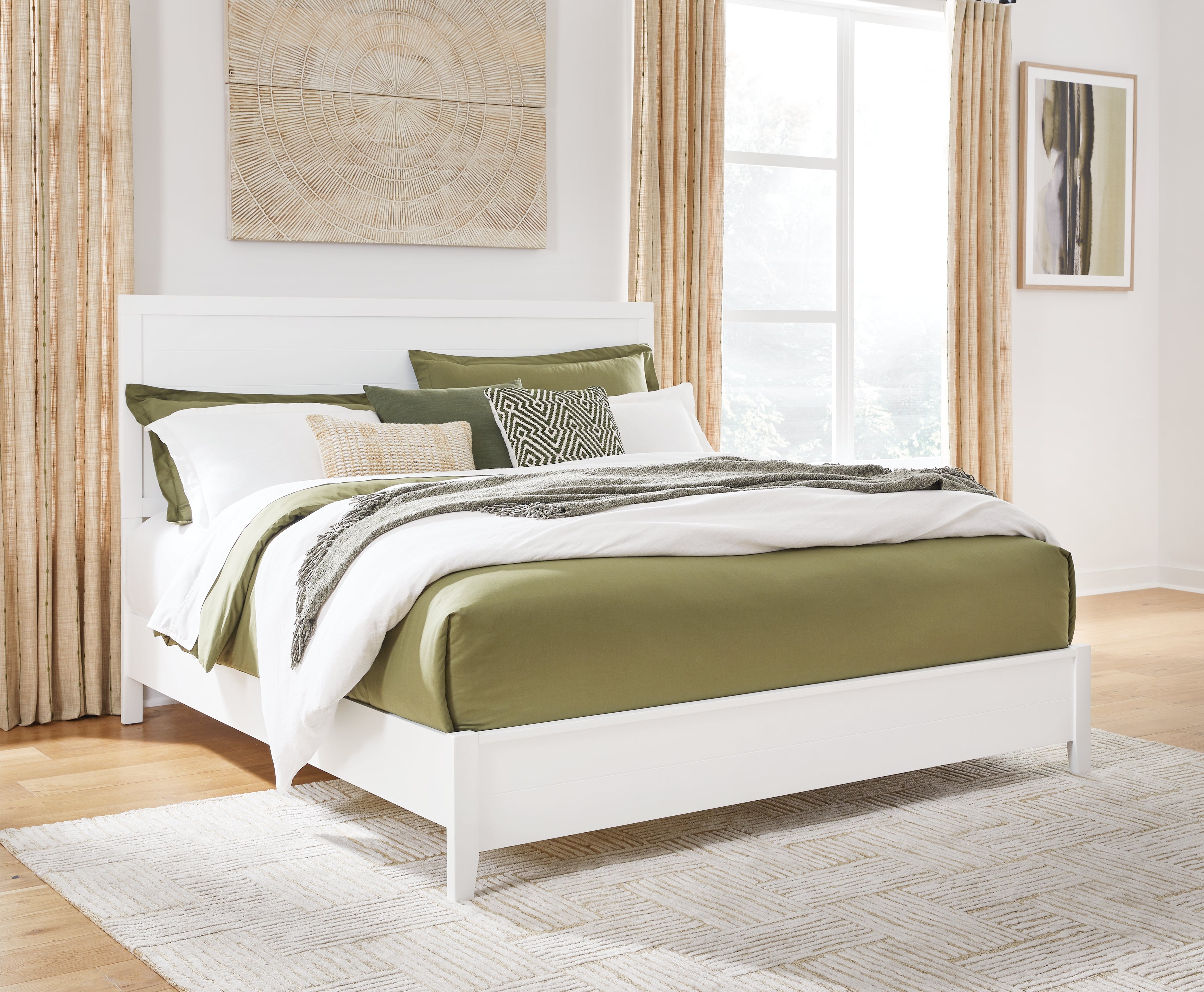 Warmstead Furniture - Ashley Furniture - Binterglen Bedroom - California King Panel Bed / White - B427B9