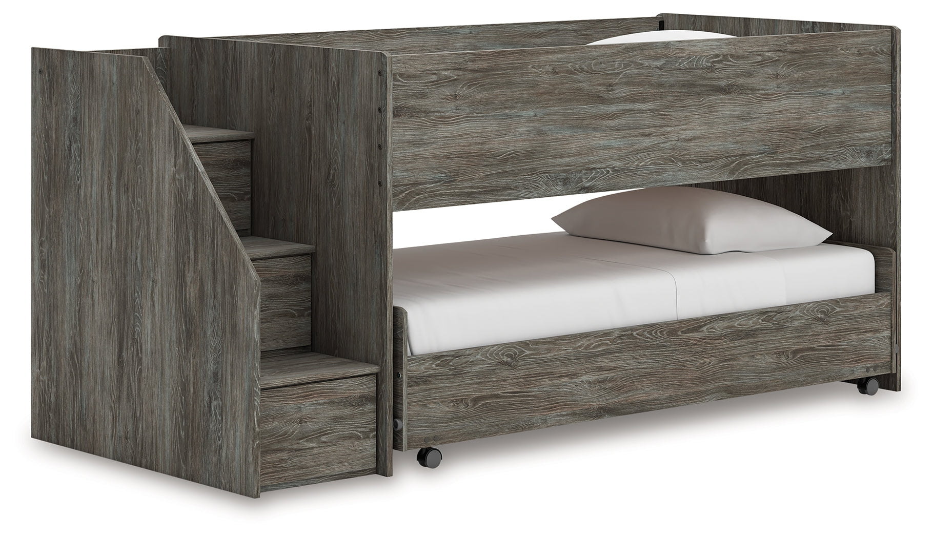 Warmstead Furniture - Ashley Furniture - Frandern Bedroom - Twin over Twin Loft Bed / Gray - B4480B13