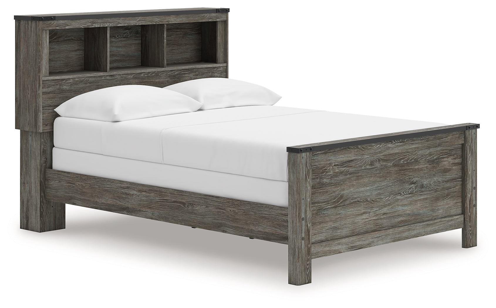 Warmstead Furniture - Ashley Furniture - Frandern Bedroom - Full Bookcase Panel Bed / Gray - B4480B3