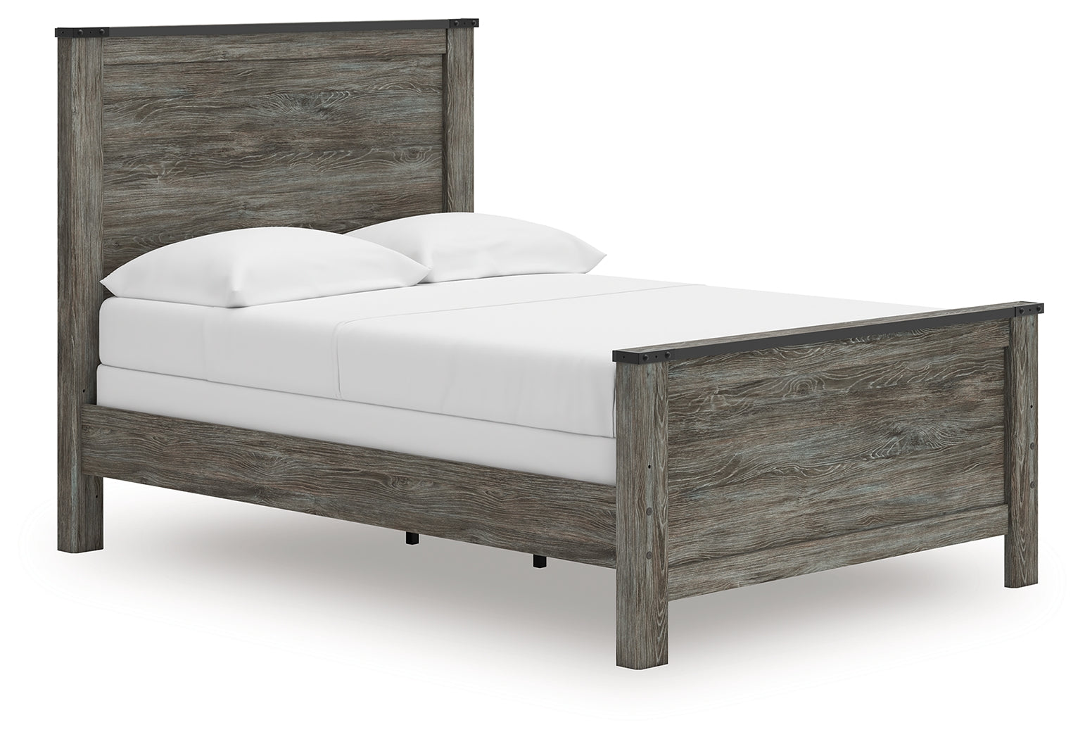Warmstead Furniture - Ashley Furniture - Frandern Bedroom - Full Panel Bed / Black/Gray - B4480B19