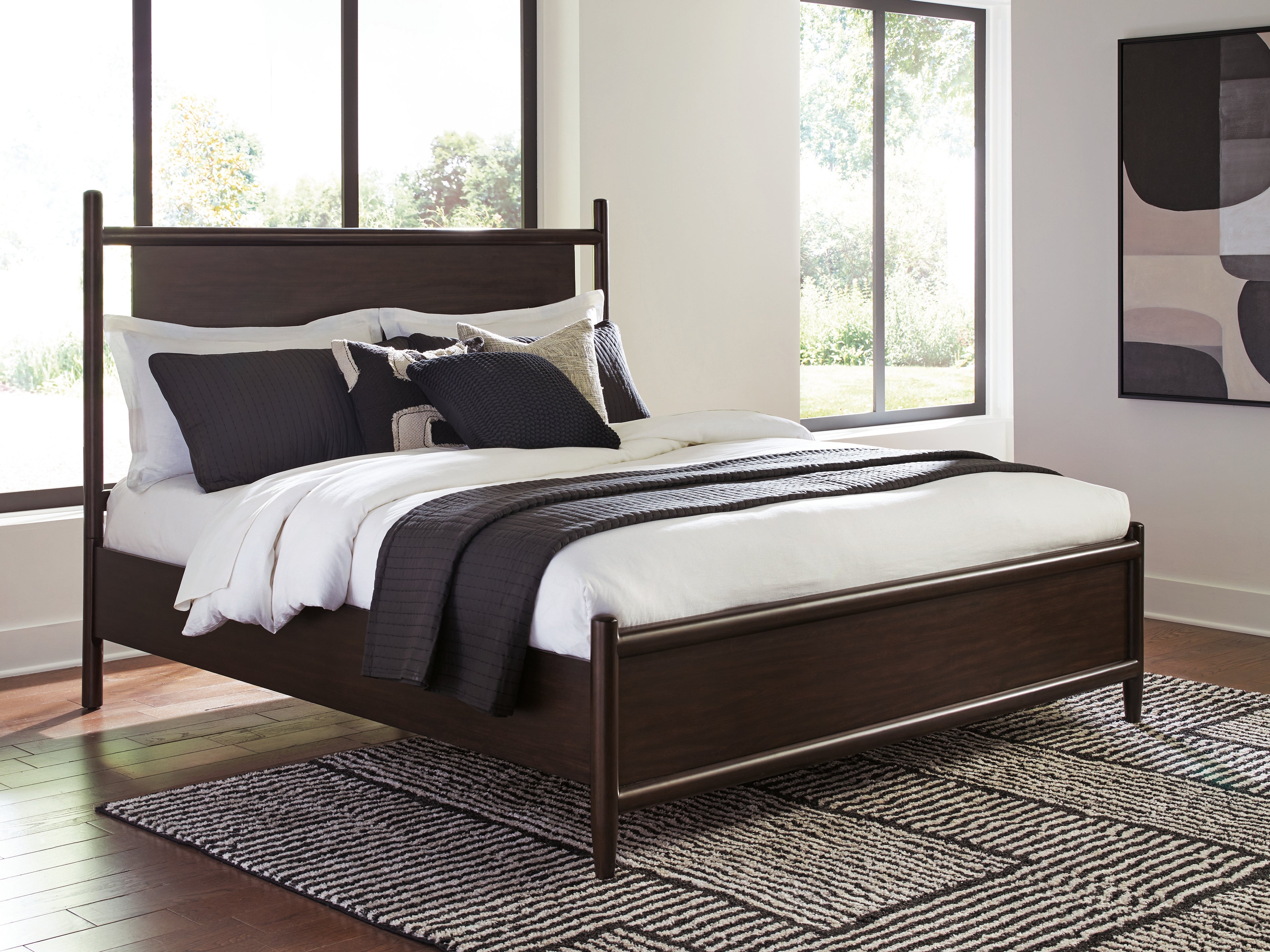 Warmstead Furniture - Ashley Furniture - Dantenton Bedroom - California King Panel Bed / Merlot - B611B7