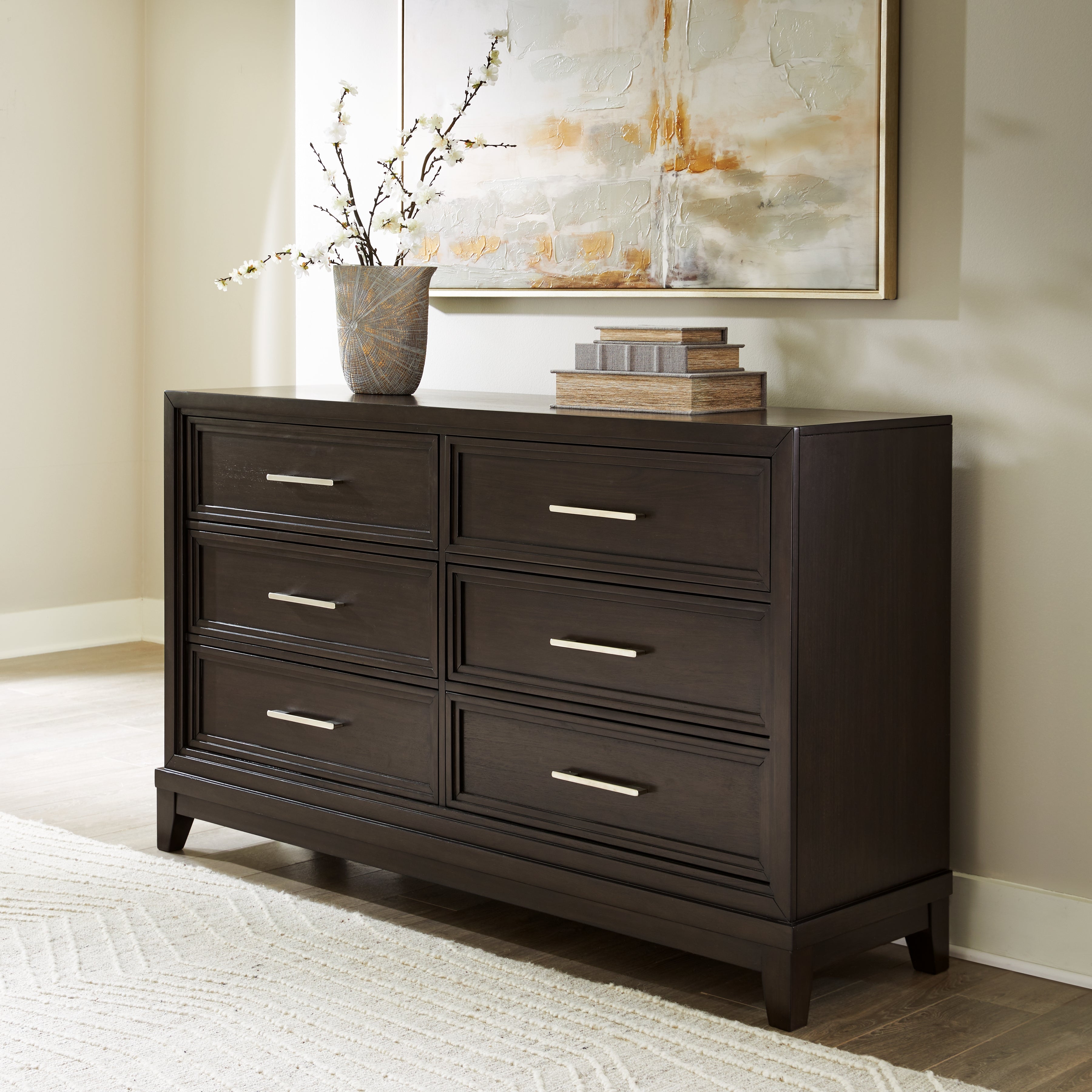 Warmstead Furniture - Ashley Furniture - Neymorton Bedroom - Dresser / Dark Grayish Brown - B618-31