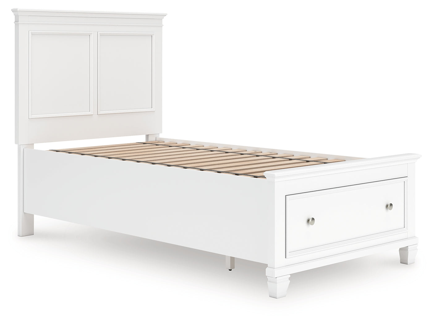 Warmstead Furniture - Ashley Furniture - Fortman Bedroom - Twin Panel Storage Bed / White - B680B24