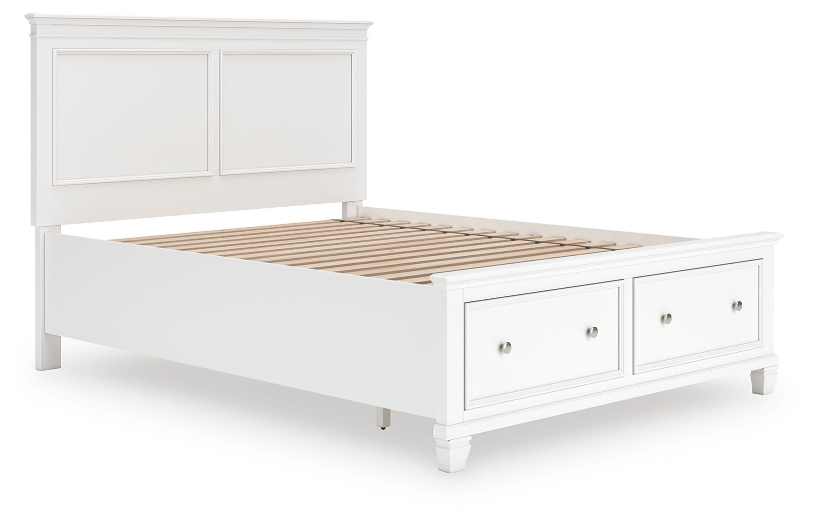 Warmstead Furniture - Ashley Furniture - Fortman Bedroom - Queen Panel Storage Bed / White - B680B20