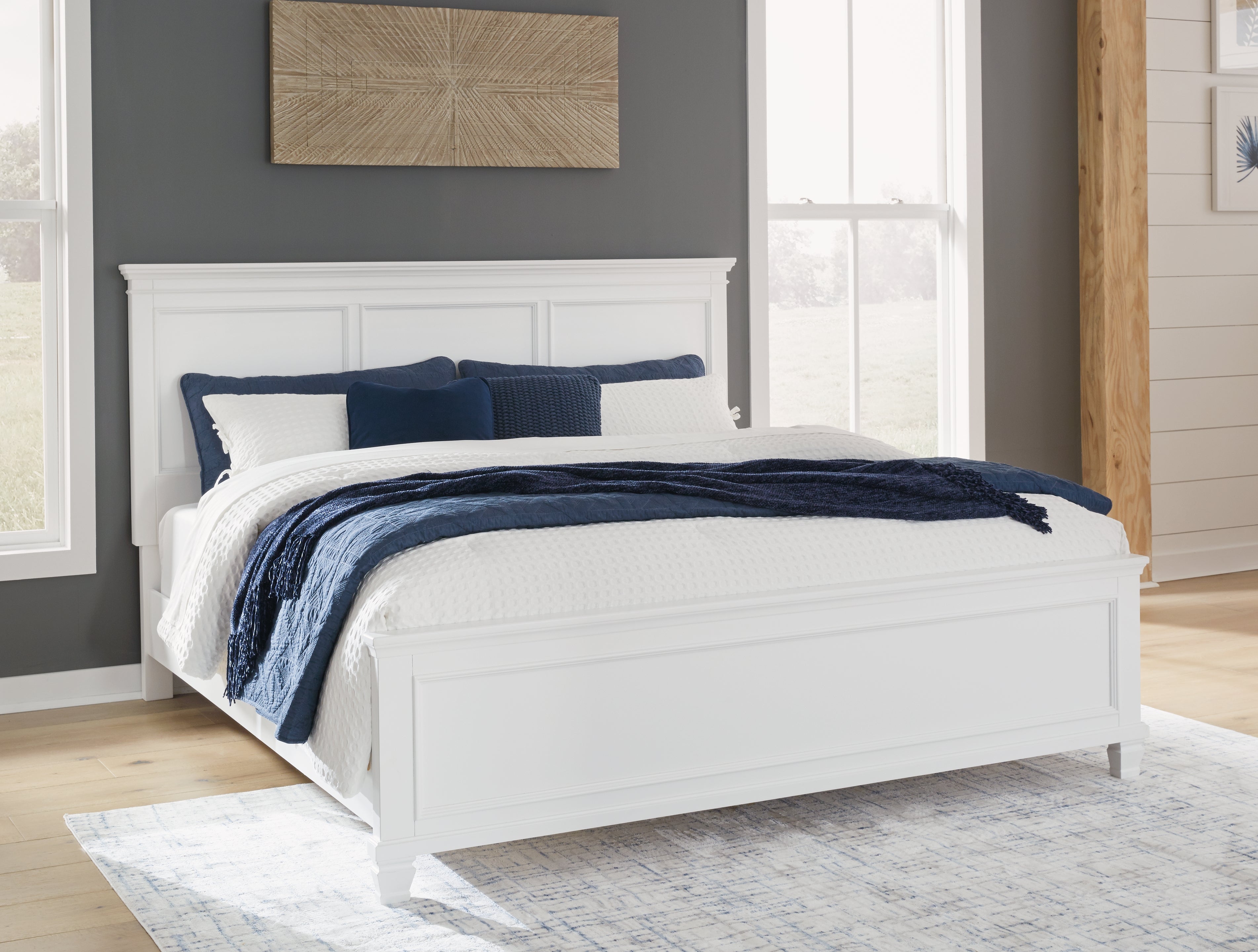 Warmstead Furniture - Ashley Furniture - Fortman Bedroom - Queen Panel Bed / White - B680B2