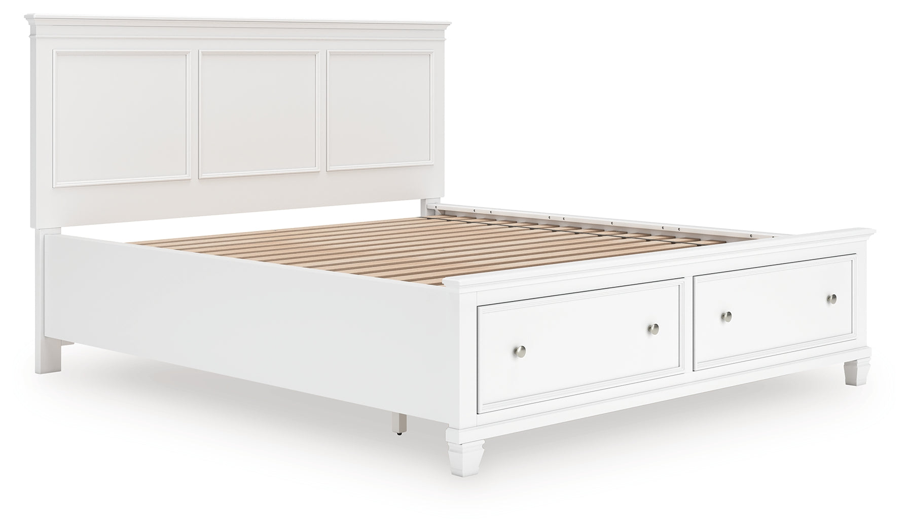 Warmstead Furniture - Ashley Furniture - Fortman Bedroom - California King Panel Storage Bed / White - B680B23