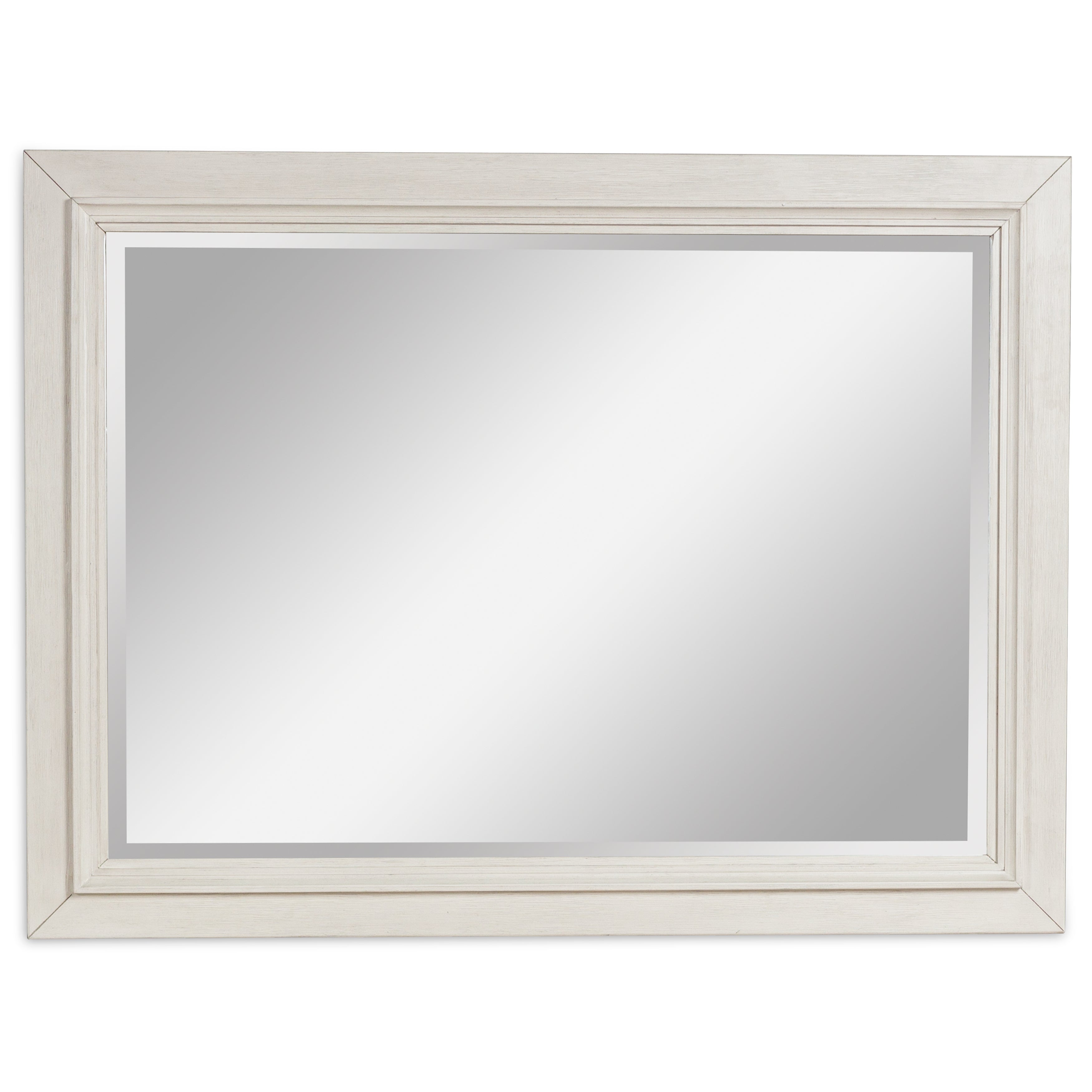 Warmstead Furniture - Ashley Furniture - Shaybrock Bedroom - Bedroom Mirror / Antique White/Brown - B683-36