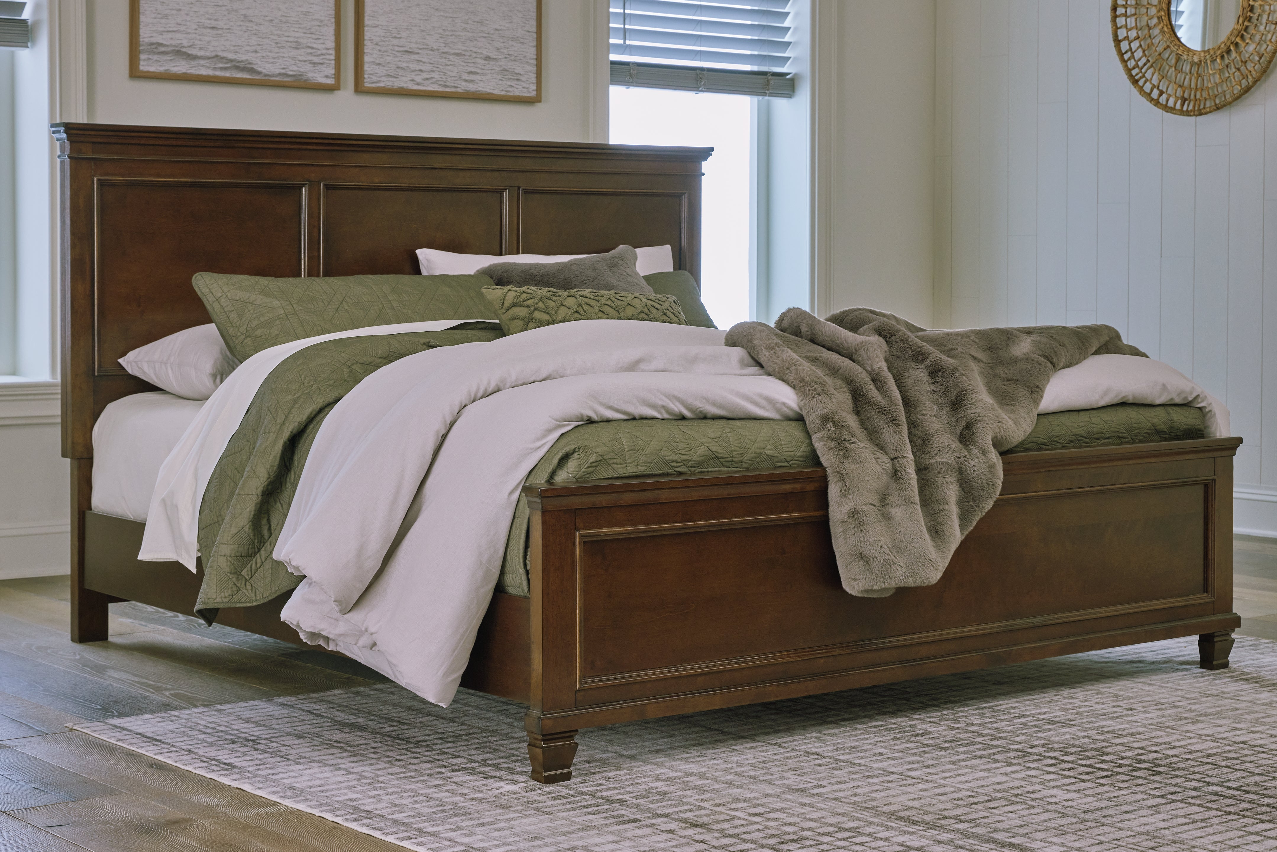 Warmstead Furniture - Ashley Furniture - Danabrin Bedroom - King Panel Bed / Brown - B685B4