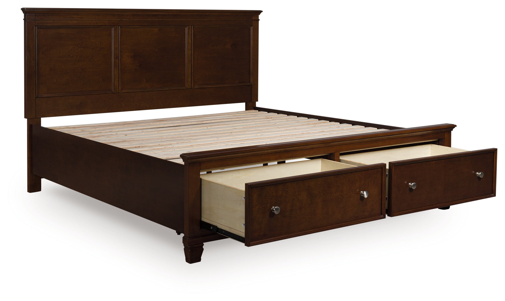 Warmstead Furniture - Ashley Furniture - Danabrin Bedroom - King Panel Storage Bed / Brown - B685B18
