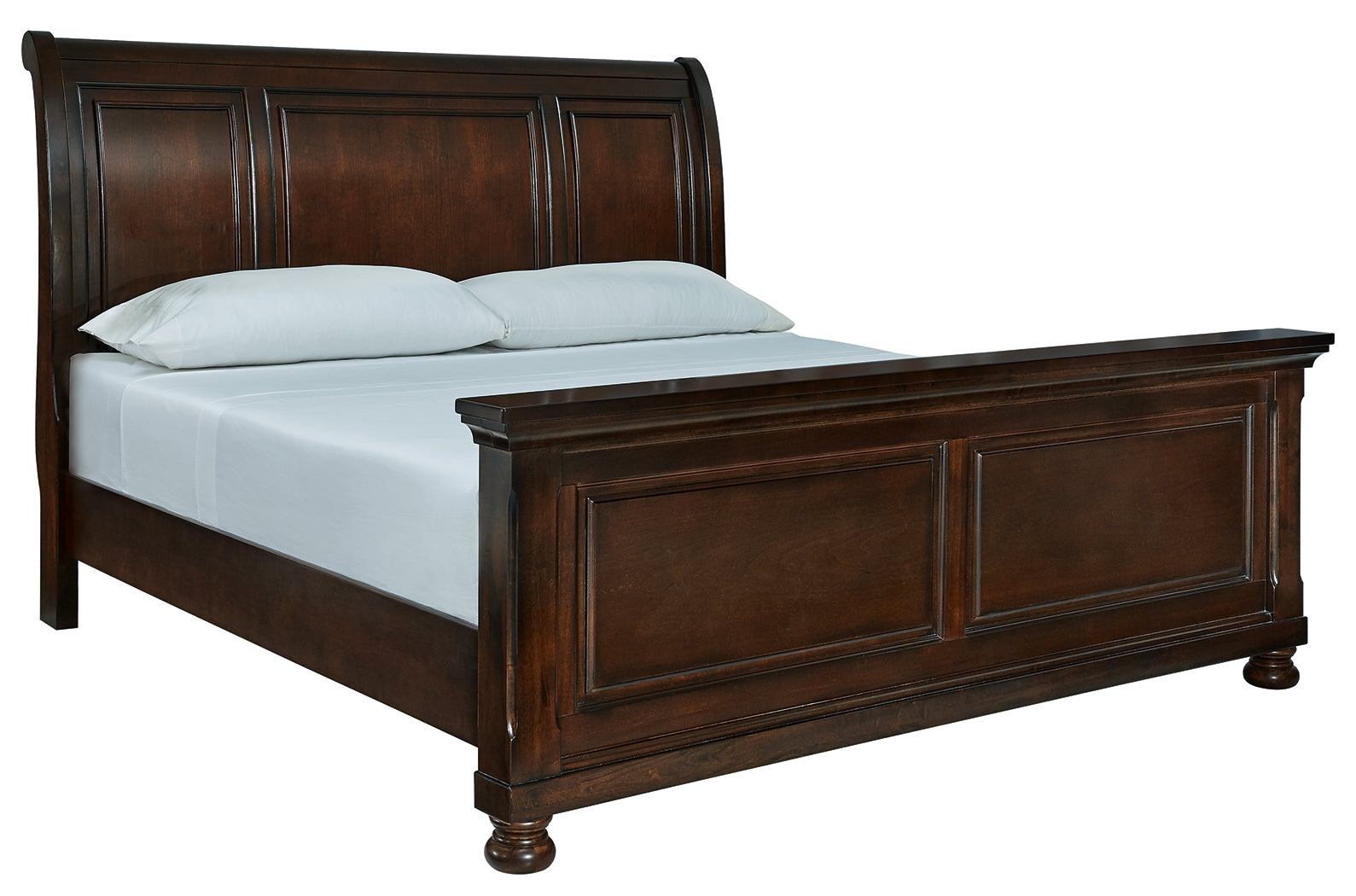 Warmstead Furniture - Ashley Furniture - Porter Bedroom - King Sleigh Bed / Rustic Brown - B697B49